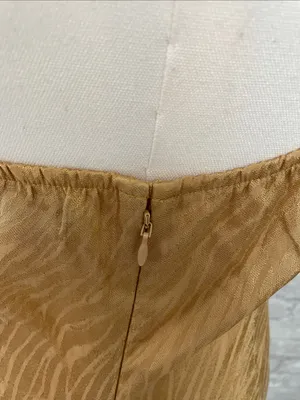 Motel Rocks Dress In Satin Zebra Caramel thumbnail 4