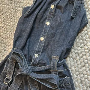 Non Signe Chunky Denim Tie Waist Romper Size M thumbnail 6