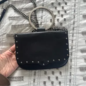Rebecca Minkoff Ring Crossbody Bag in Black thumbnail 7
