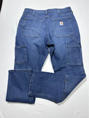 Carhartt Relaxed Fit Denim Work Pants Size 12 Short thumbnail 4