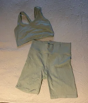 Aerie Biker Shorts and Bra Set thumbnail 1