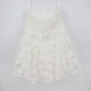 Showpo Angel Biba Rheiva White 3D Floral Embroidery Strapless Mini Dress 20 4XL thumbnail 2