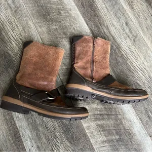 Merrell Leather Emery Buckle Brown Leather Moto Boots Size 6.5 thumbnail 7