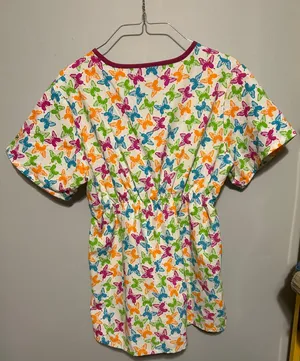 Butterfly Bow Scrub Top Multiple thumbnail 2