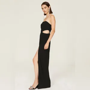 Amanda Uprichard‎ Kloss Gown Strapless Cutout Black XS thumbnail 2