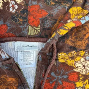 Disneyland Resort Minnie Mouse Surf Co Brown Floral Jacket Size L thumbnail 5