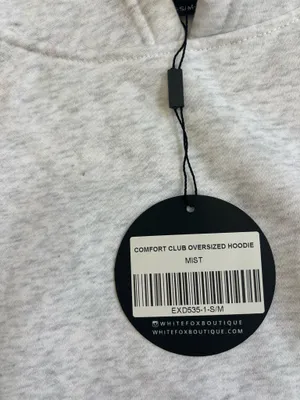 White Fox Grey Comfort Club Hoodie New thumbnail 6