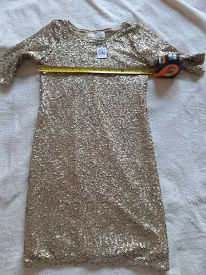 Abercrombie & Fitch Gold Sequin Bodycon Mini Dress Medium NWT thumbnail 5