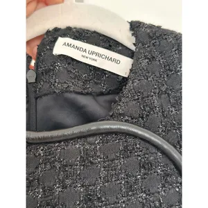 Amanda Uprichard Tweed Black Mini Dress size Small thumbnail 4