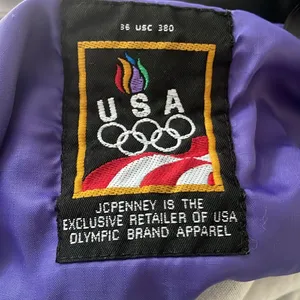 Coolest One of a Kind Nylon USA Olympics Purple Windbreaker Zip Up Jacket thumbnail 9