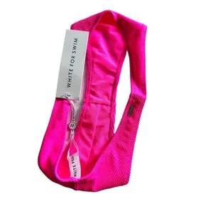 NWT White Fox Swim Del‎ Marcos Swim neon pink Bottoms Small thumbnail 5
