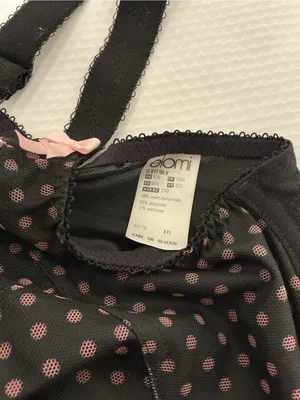 Elomi Black Bra with Pink Polka Dot Detail sexy thumbnail 5