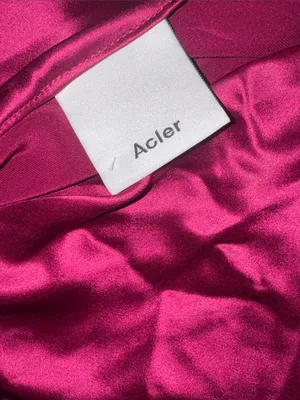 NEW ACLER Ropley satin cape Iris fuchsia maxi dress sz 10 thumbnail 8