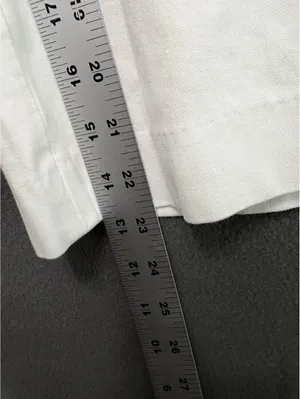 Ann Taylor Size 10 White Stretch Wide Leg Crop Pants thumbnail 5