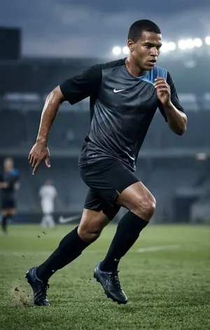 Nike Dry Fit Logo Gradient Training Soccer Jersey Athletic Short Sleeve Medium thumbnail 1
