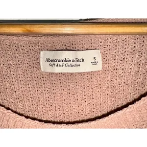 Abercrombie & Fitch Soft AF Tan Brown Textured Knit Scoop Neck Sweater Size S thumbnail 3