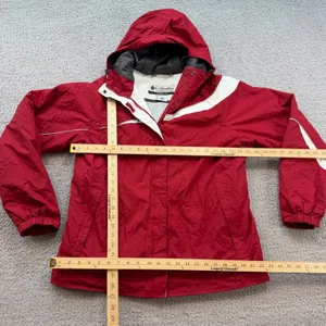 Columbia Womens Red White Colorblock Ski Jacket Hooded XL5916 Size L thumbnail 2
