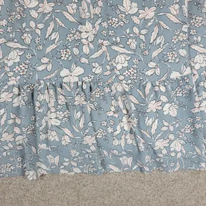 Udel New York Dress Womens M Blue Floral Smocked Puff Sleeve Cottagecore Maxi thumbnail 16