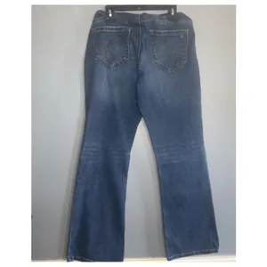 Medium Wash Straight Leg Maternity Blue Jeans PM thumbnail 4