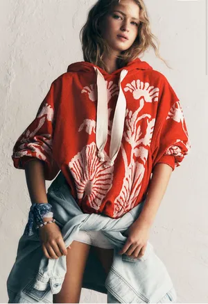 Free People Shell Baby Terry Hoodie thumbnail 1