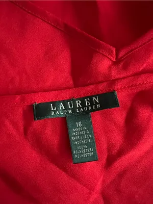 Women’s Lauren Ralph Lauren Red Slip Dress Camisole Classic Silky Nightwear 16 thumbnail 3