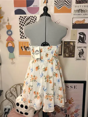Curl Surf California Floral Bow Strapless Mini Dress thumbnail 6