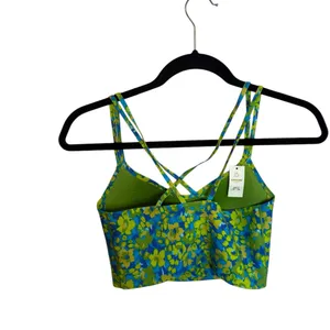 NWT Offline By Aerie Elite Blue Floral Real Me Xtra Hold Up Strappy Sports Bra thumbnail 4