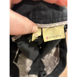 Athleta Kaleidoscope Black Corduroy Mini‎ Skirt Womens 16 Stretch Cotton Blend thumbnail 8