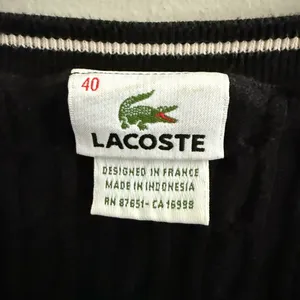Lacoste Women's Black Cable Knit Crew Neck Sweater thumbnail 2