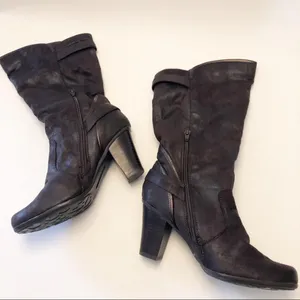 Madison Buckled Vegan Leather Boots Size 7.5 thumbnail 2