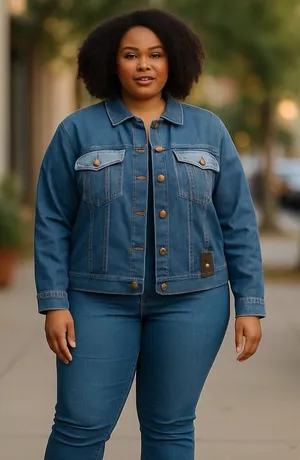 DG2 by Diane‎ Gilman Women's Stretch Denim Embroidered Jacket Indigo 2xl thumbnail 1