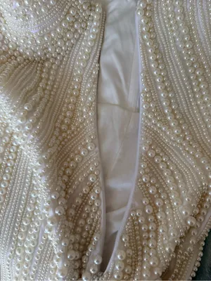 Retrofête NWT Deema Pearl Embellished Strapless Wedding Bridal Mini Ivory Med thumbnail 12