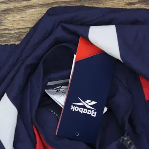 NWT Reebok Womens Pocket Nylon Track Jacket IU0779 Vector Navy Blue S thumbnail 4