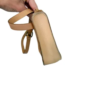 Madewell The Simple Pouch‎ Belt Bag in Linen Cream Leather thumbnail 12