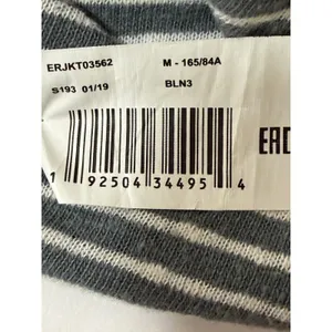 Roxy Women’s Gray & White Stripe Hoodie Pullover Medium V-Neck Kangaroo Pocket thumbnail 11