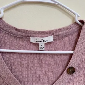 Love Tree Forever‎ 21 Blush Crop Tee Shirt Top Size Medium M Pink thumbnail 2