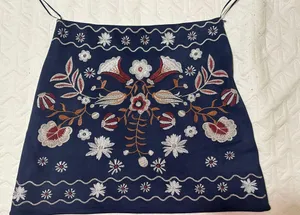 Francesca’s Blue Embroidered Skirt thumbnail 1
