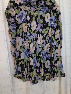 Reversible Floral Skirt Purple Size L thumbnail 5