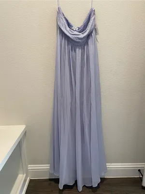 NWT Worth Collective Caia Maxi Dress size Large L Periwinkle Bump Friendly thumbnail 4