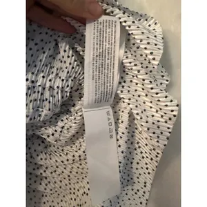 Abercrombie‎ & Fitch White Polka Dot Pleated Smocked Cami Peplum Top Large thumbnail 5