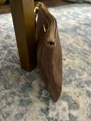 GiGi New York Snakeskin Embossed Leather Clutch thumbnail 8