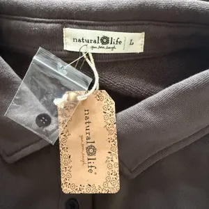 Natural Life Sylvan Sweatshirt Dress Charcoal Tiered Button Down Long Sleeve L thumbnail 5