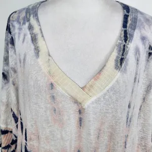 Maronie Dyed and Distressed Oversized Top Size Medium Blue thumbnail 3