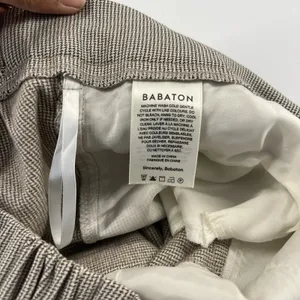 Aritzia Babaton Womens Size 6 Brown Plaid‎ Houndstooth Conan Pants Cropped Elastic Waist thumbnail 10