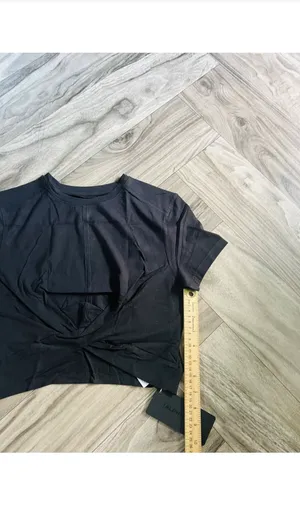 Alphalete Woman’s Premium Wrop SS Crop - Black, Size Small thumbnail 5