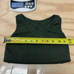 AARMY Racerback Sports Bra Small Logo Activewear‎ Workout Top Olive Green thumbnail 8