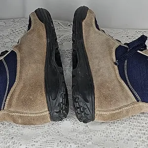 Vasque cowhide VINTAGE Skywalk suede leather gore-tex hiking tan blue boots sz 8 thumbnail 8