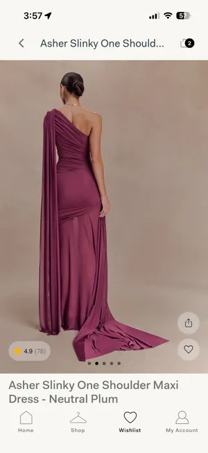 MESHKI asher slinky plum dress thumbnail 2