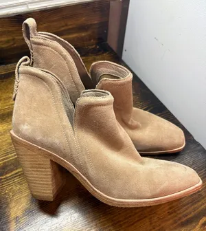 Jeffrey Campbell Tan‎ Rosee Heeled Ankle Boots Size 9.5 thumbnail 1