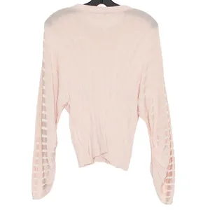 Club Monaco Top Dolman Sleeve Cottage Romantic Statement Y2K Ribbed Pink Medium thumbnail 2